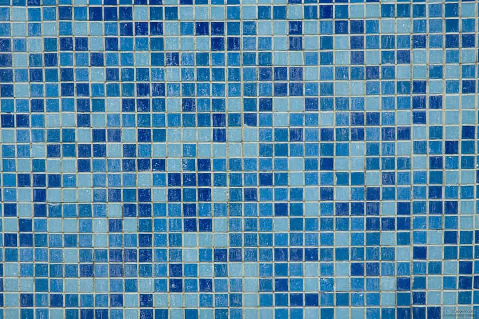 Carrelage mosaïque bleu