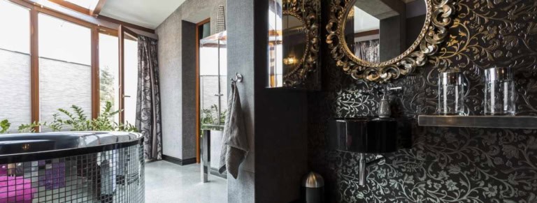 salle de bain papier peint